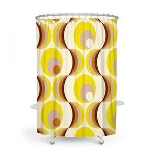 Mid Century Modern Shower Curtain Twisted Lemon