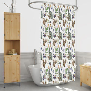 Woodland Rabbit Shower Curtain