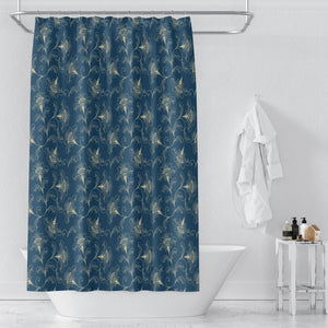 Teal Botanical Shower Curtain