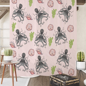 Pink Octopus Shower Curtains Options