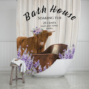 Farmhouse Bath House Shower Curtain with Options