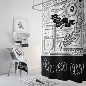 Black and White Shower Curtain