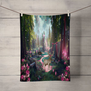 Magical Forest Shower Curtain with Options Floral Woodland