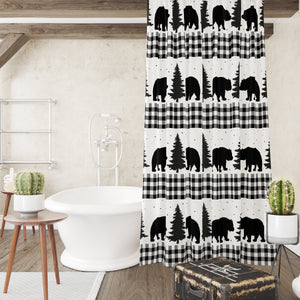 Buffalo Plaid Shower Curtain Optional Accessories Set