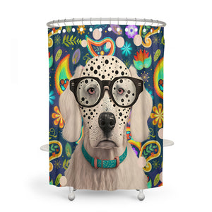 Paisley and Pooch Shower Curtain