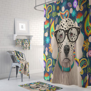 Paisley and Pooch Shower Curtain