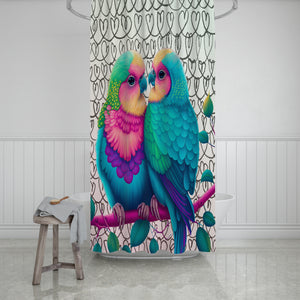 Love Birds Shower Curtain