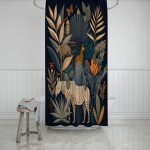 Zebra Jungle Shower Curtain