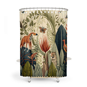 Folk Art Safari Jungle Shower Curtain