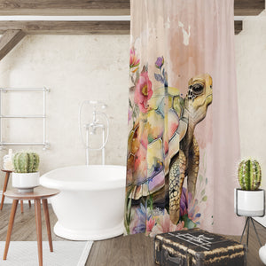 Watercolor Turtle Shower Curtain