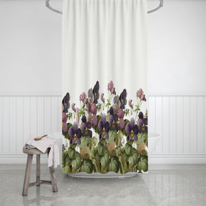 Pansy Floral Shower Curtain