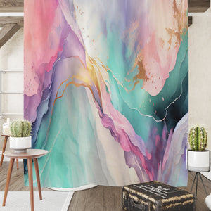 Boho Pastel Watercolor Shower Curtain
