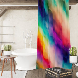 Multi-Color Watercolor Shower Curtain