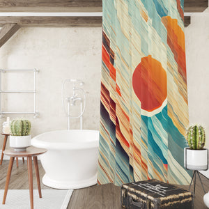Sunset Abstract Shower Curtain