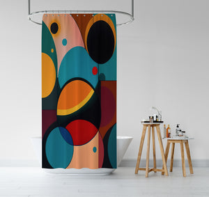 Modern Colorful Abstract Shower Curtain