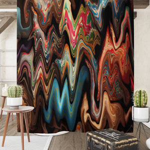 Hippie Abstract Swirl Shower Curtain
