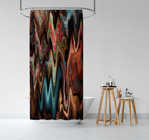 Hippie Abstract Swirl Shower Curtain