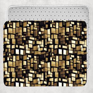 Mod Blocks Abstract Shower Curtain Optional Towels and Mat