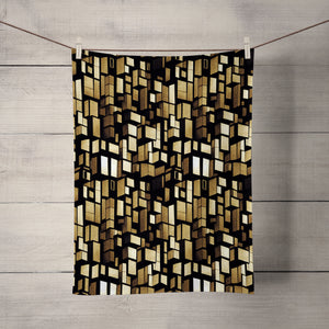 Mod Blocks Abstract Shower Curtain Optional Towels and Mat