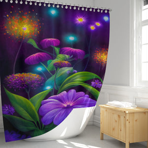 Garden Glow Shower Curtain Optional Towels and Mat