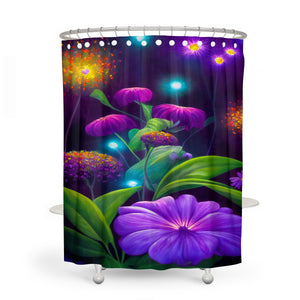Garden Glow Shower Curtain Optional Towels and Mat
