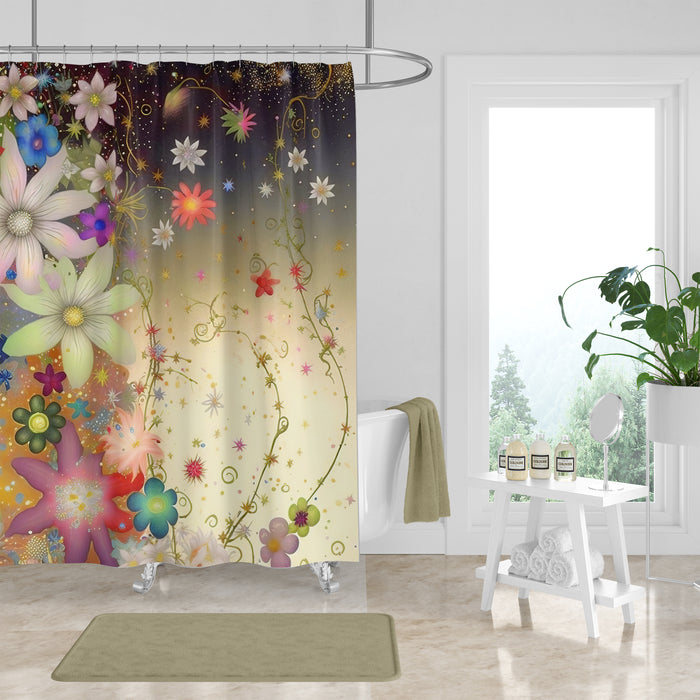 Blooms Floral Shower Curtain Optional Set