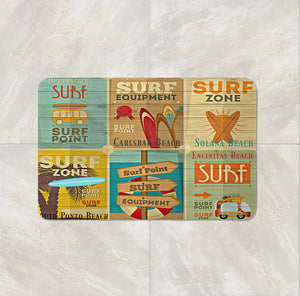 The Beach Surfer Ads Bath Mat