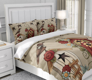 Black Birds and Birdhouses Country Chic Bedding