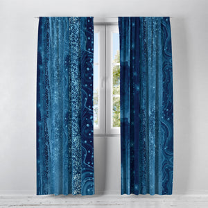 Blue  Gypsy Boho Window Curtains
