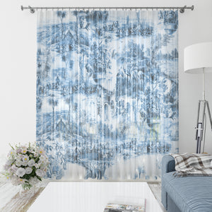 Blue Willow Window Curtains