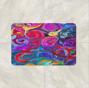 The Boho Chic Color Crazy Abstract Bath Mat