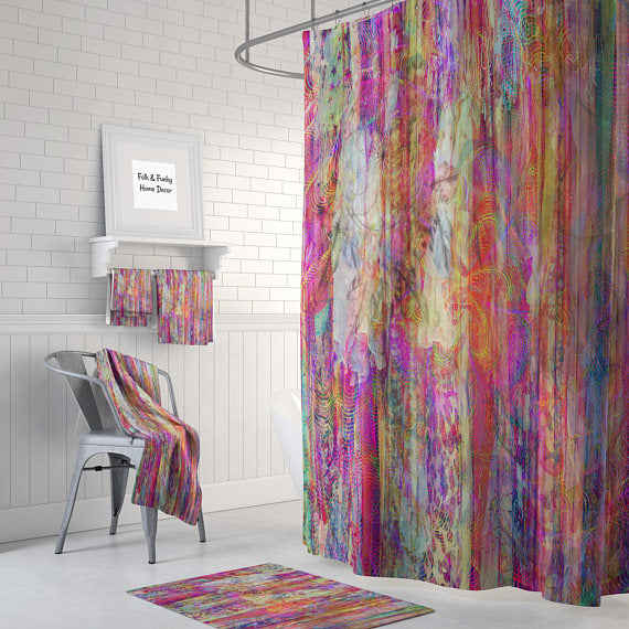 Color Crush Boho Shower Curtain