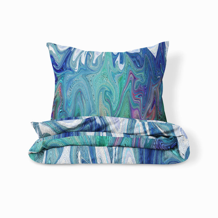 Blue Bohemian Swirl Bedding Duvet Cover Set Or Comforter Set