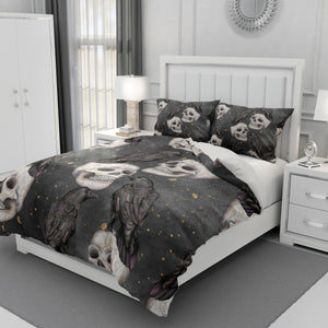 Gothic Skull and Crow Bedding