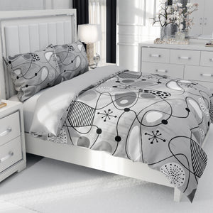 Atomic Gray Mid Century Modern Bedding