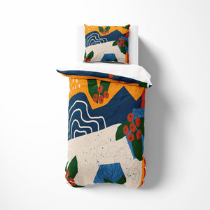Blue Memphis Abstract Comforter or Duvet Cover