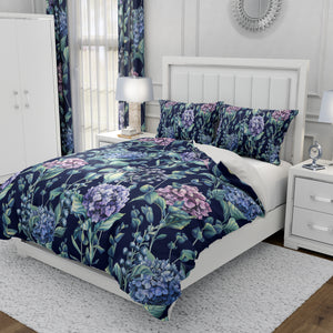 Blue Floral Comforter OR Duvet Cover Set