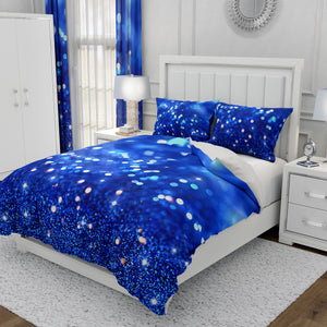 Eclectic Blue Brokeh Comforter OR Duvet Cover Set