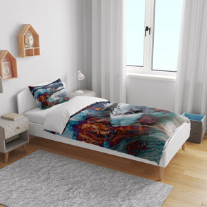 Sailors Sky Abstract Bedding Set, Reversible Comforter, Or Duvet Cover