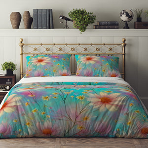 Wildflower Kissed Floral Bedding Set, Reversible Comforter, Or Duvet Cover