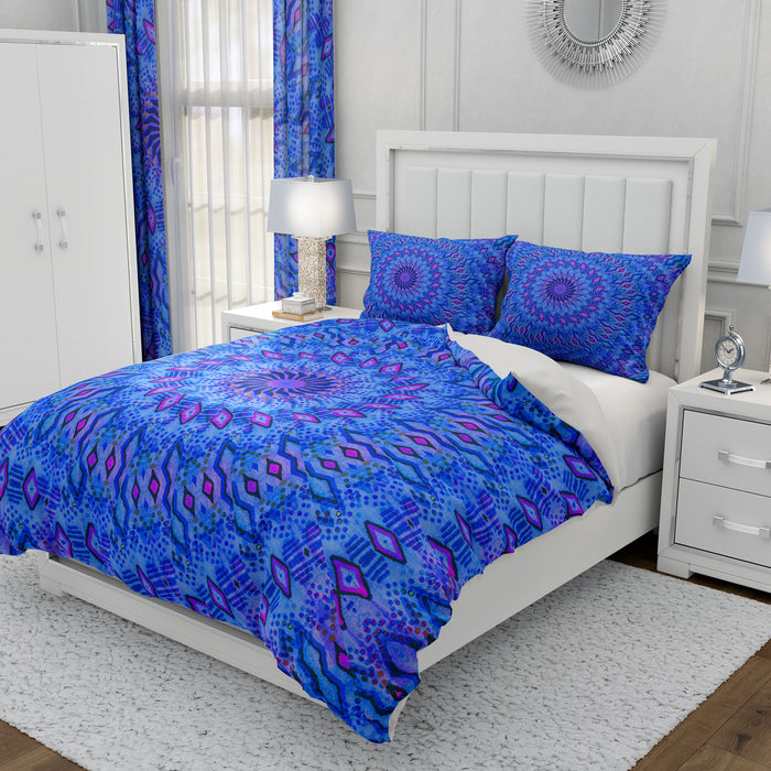 Sea Blue Mandala Batik Bedding