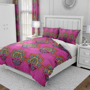 Pink Bohemian Batik Bedding