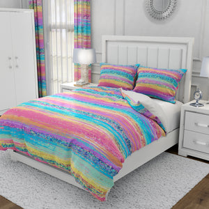 Pastel Serape Stripes Bedding