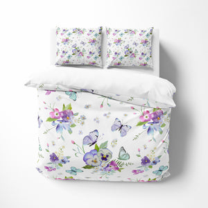 Pansy Floral Bedding Set