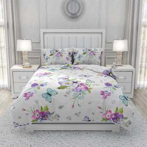 Pansy Floral Bedding Set