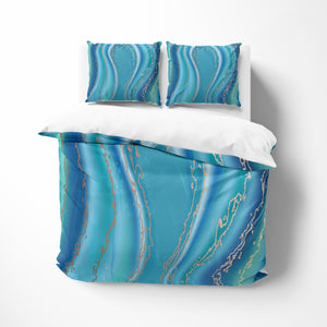 Ocean Marble Bedding Set