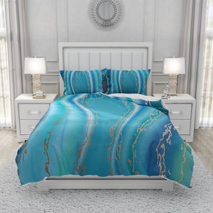 Ocean Marble Bedding Set
