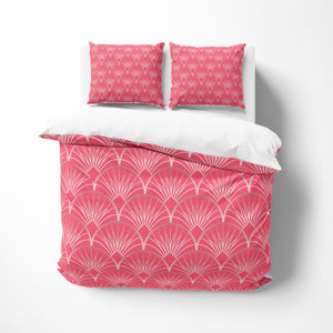 Dark Pink Deco Bedding Set