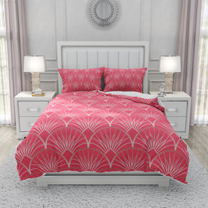 Dark Pink Deco Bedding Set