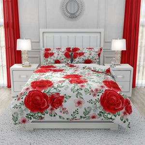 Classic Rose Floral Bedding Set
